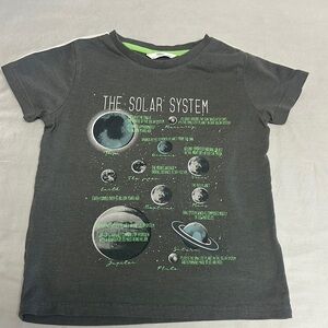 Marks & Spencer Gray Solar System Short Sleeve Tee
